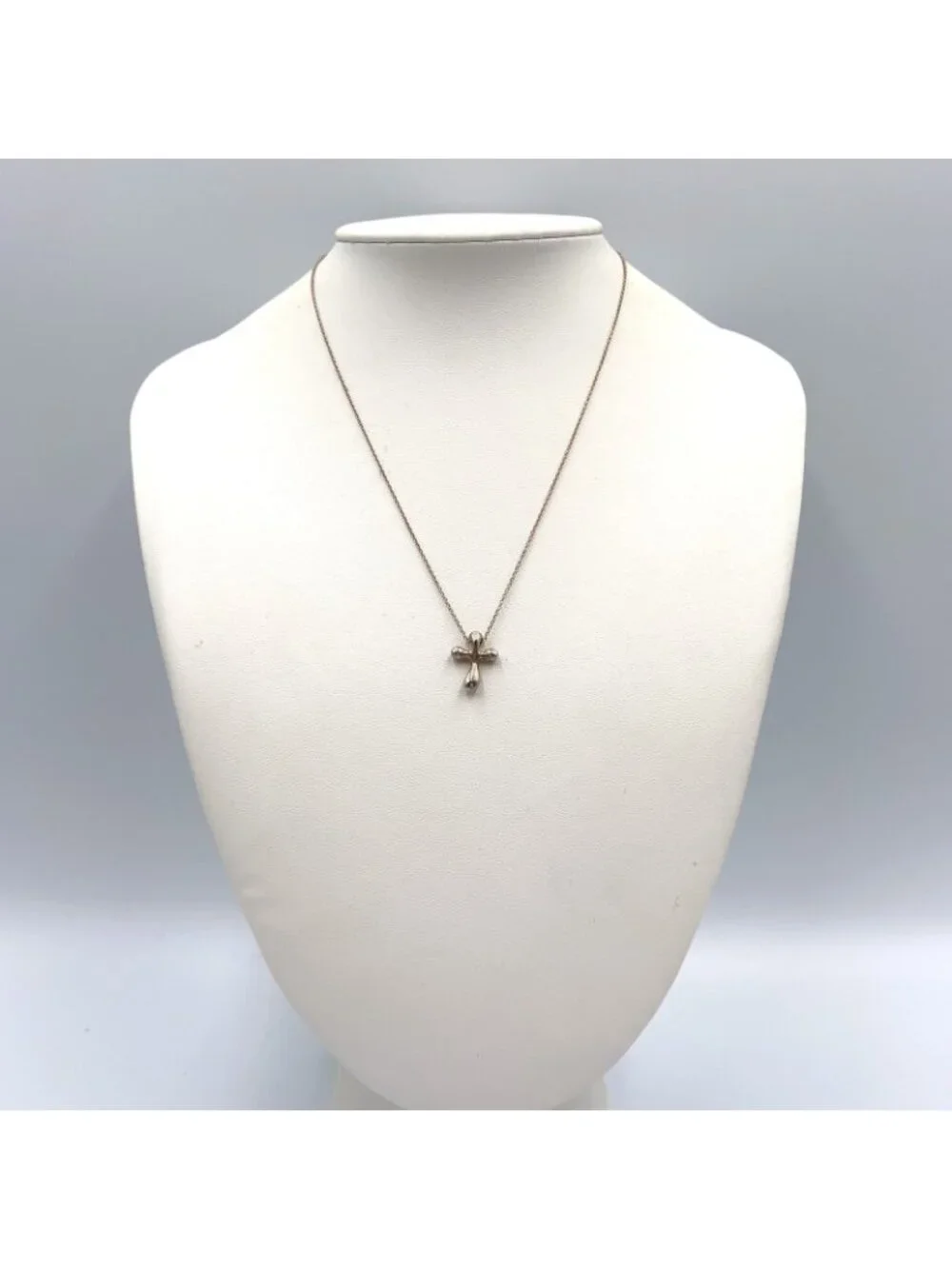 Tiffany & Co Small Cross 925 Sterling Silver Necklace